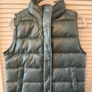 JCrew Puffy Vest- Teal metallic